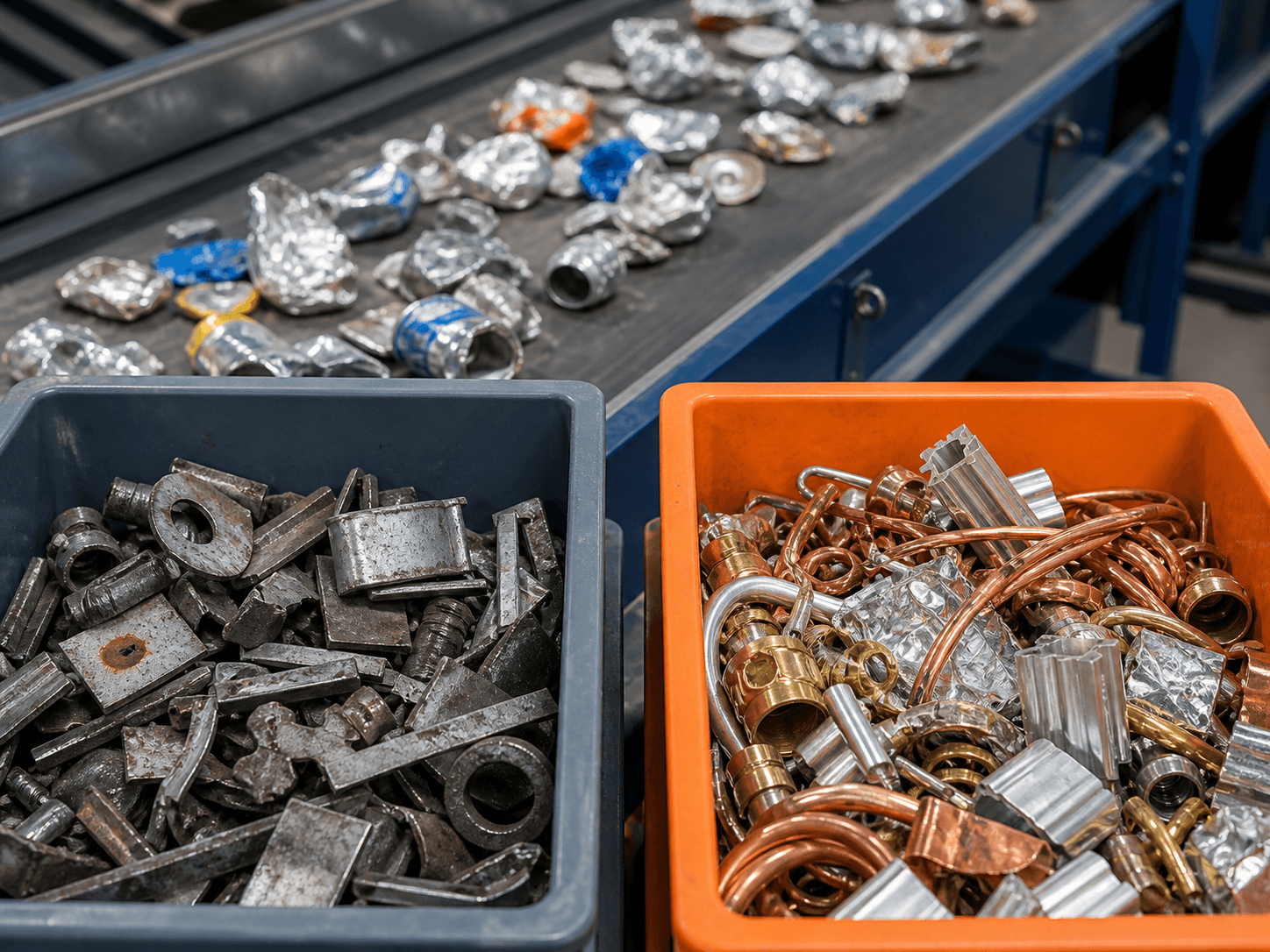 Reciclaje y clasificación de metales